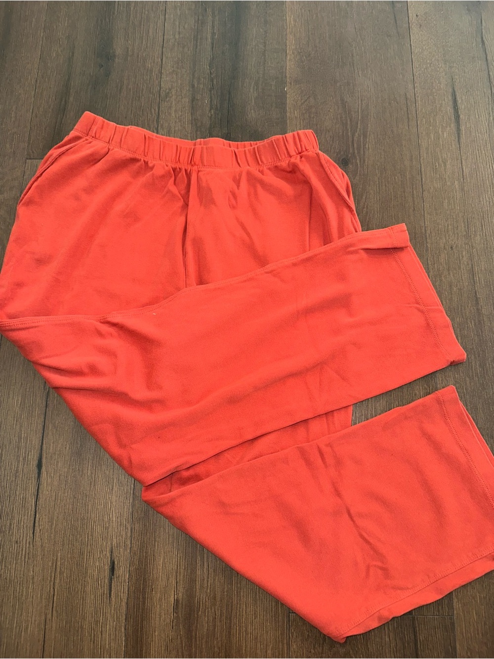 Lands' End Coral Elastic-Waist Track Pants